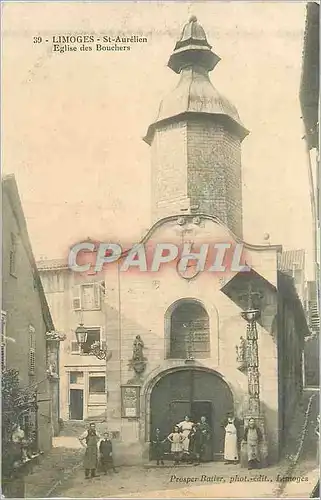 Cartes postales Limoges St Aurelien Eglise des Bouchers (animee)