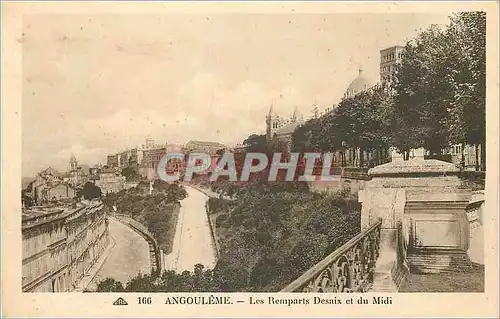 Cartes postales Angouleme Les Remparts Desaix et du Midi