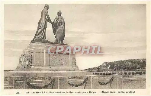 Cartes postales Le Havre Monument de la Reconnaissance Belge