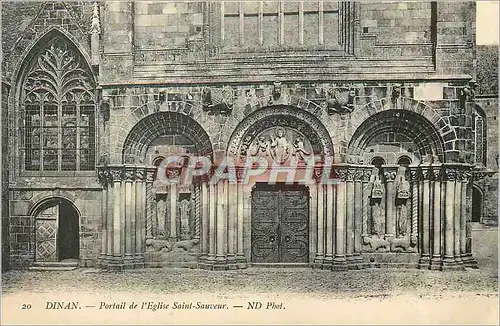 Cartes postales Dinan Portail de l'Eglise Saint Sauveur