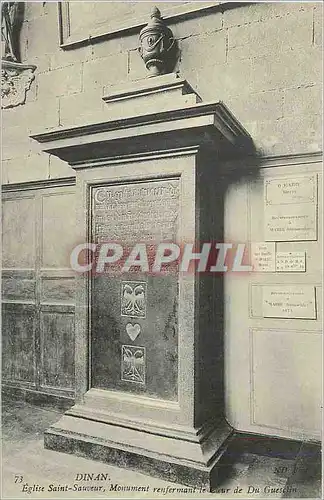 Ansichtskarte AK Dinan Eglise Saint Sauveur Monument renfermant le c�ur du Duc de Guesclin