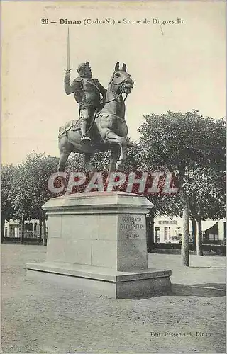 Ansichtskarte AK Dinan (C du N) Statue de Duguesclin