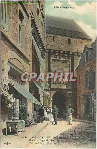 Ansichtskarte AK Mont Saint Michel Porte et Logis du Roi