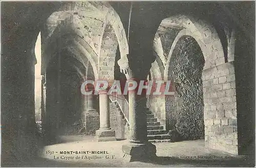 Cartes postales Mont Saint Michel La Crypte de L'Aquillon