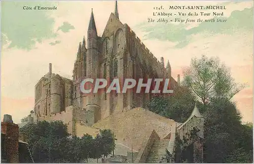 Cartes postales Mont Saint Michel L'Abbaye Vue de la Tour Nord