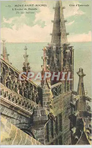 Cartes postales Mont Saint Michel Cote d'Emeraude L'Escalier de Dentelle