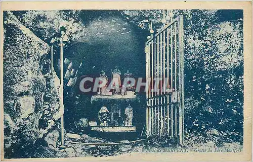 Cartes postales Foret de Mervent Grotte du Pere Montfort