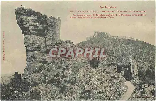 Cartes postales Vallee du Tarn La Lozere Ruines du Ch�teau de Peyrelade