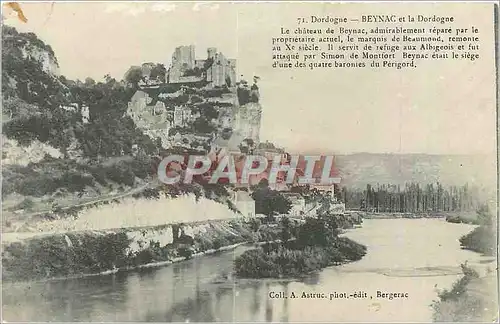 Cartes postales Beynac et la Dordogne Le Chateau de Beynac