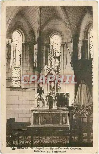 Cartes postales Belves (Dordogne) Notre Dame de Capelou Interieur du Sanctuaire