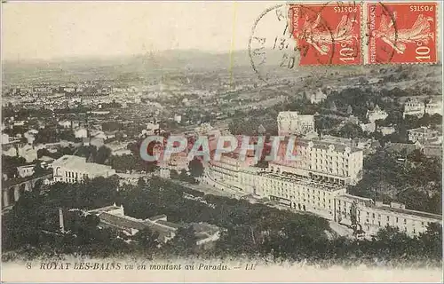 Cartes postales Royat les Bains vu en Montant au Paradis