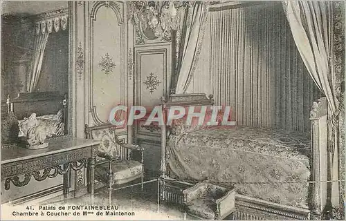 Ansichtskarte AK Palais de Fontainebleau Chambre a Coucher de Mme de Maintenon