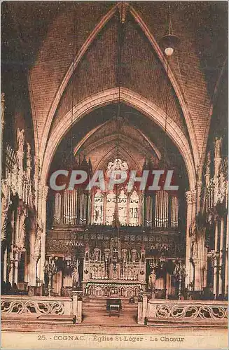 Cartes postales Cognac Eglise St Leger Le Ch�ur Orgue