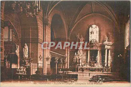 Cartes postales Cognac Eglise Saint Leger Chapelle de la Vierge Orgue