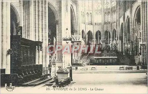 Cartes postales Abbaye de Saint Denis Le Choeur