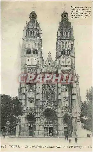 Ansichtskarte AK Tours La Cathedrale St Gatien (XIIe et XVIe Siecles)