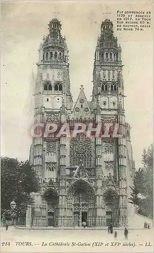 Cartes postales Tours La Cathedrale St Gatien (XIIe et XVIe Siecles)