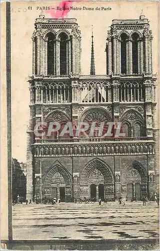Cartes postales Paris Eglise Notre Dame de Paris