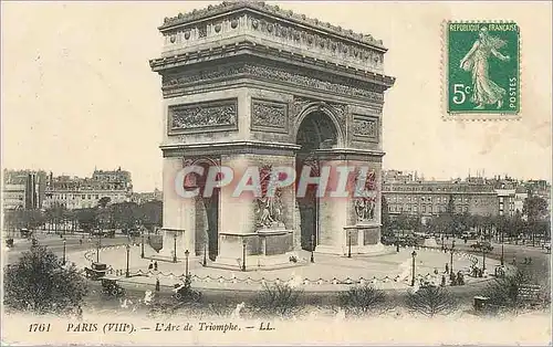 Cartes postales Paris (VIIIe) L'Arc de Triomphe