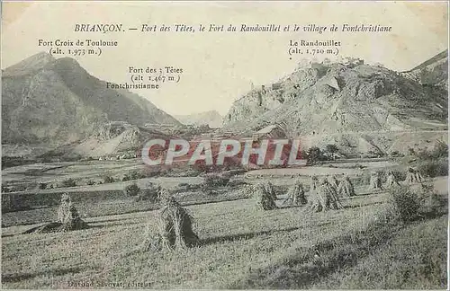 Ansichtskarte AK Briancon Fort des Tetes Le Fort du Randouillet et le Village de Fontebristiane