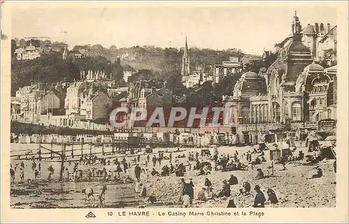 Cartes postales Le Havre Le Casino Marie Christine et la Plage