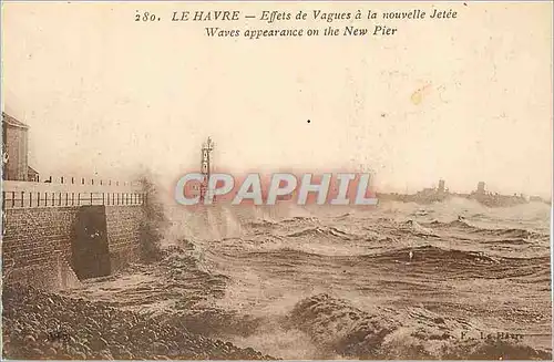 Ansichtskarte AK Le Havre Effets de Vagues a la Nouvelle Jetee