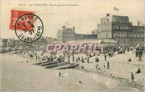 Cartes postales Le Havre Sur le Galet devant Frascatie