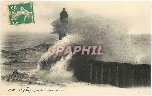 Ansichtskarte AK Un Jour de Tempete Le Havre Phare