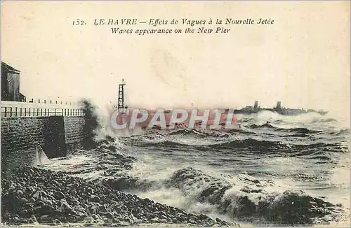 Cartes postales Le Havre Effets de Vagues a la Nouvelle Jetee