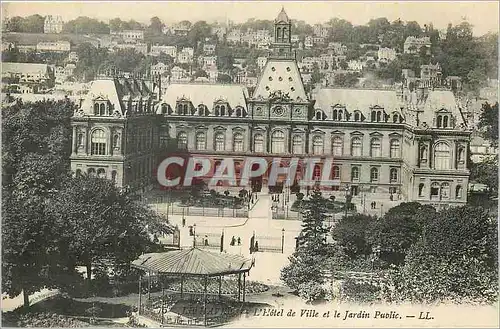 Cartes postales Le Havre L'Hotel de Ville et le Jardin Public