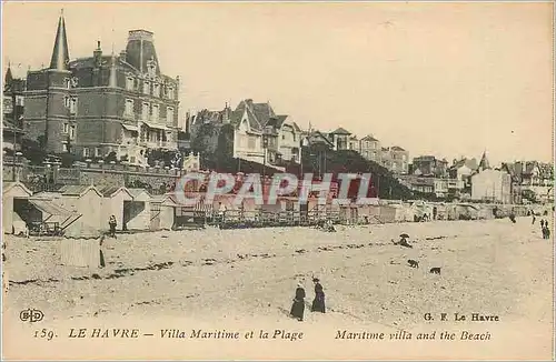 Cartes postales Le Havre Villa Maritime et la Plage