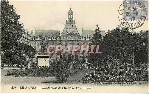 Cartes postales Le Havre Les Jardins de l'Hotel de Ville