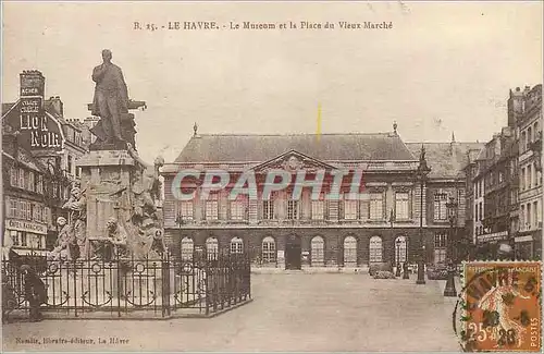 Cartes postales Le Havre Le Museum et la Place du Vieux Marche