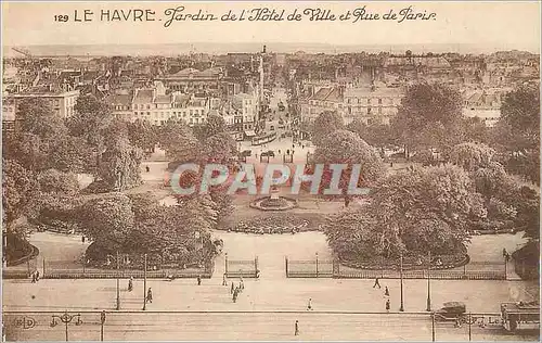 Cartes postales Le Havre Jardin de l'Hotel de Ville et Rue de Paris