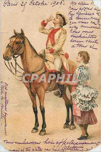 Cartes postales Cavalier Militaria