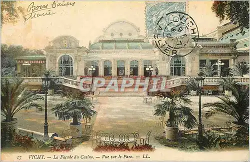 Cartes postales Vichy La Facade du Casino Vue sur le Parc