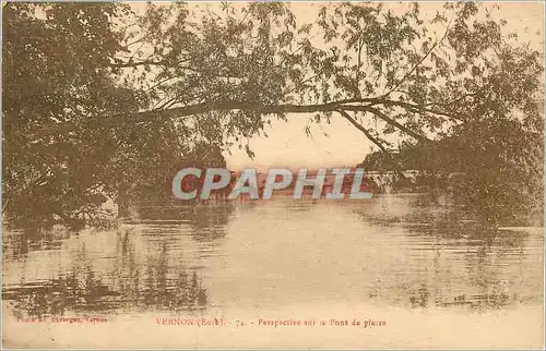 Cartes postales Vernon (Eure) Perspective sur le Pont de Pierre