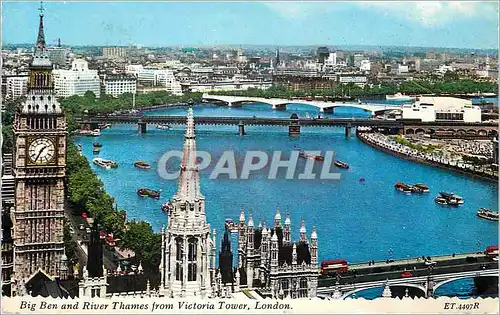 Moderne Karte London Big Ben and River Thames from Victoria Tower