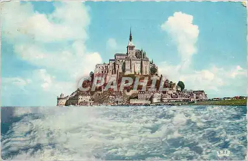 Moderne Karte Mont Saint Michel Cote Ouest a Maree Haute