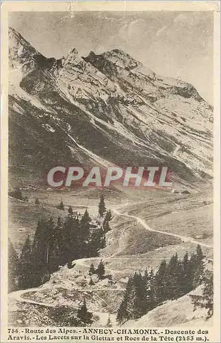 Ansichtskarte AK Annecy Chamonix Route des Alpes Descente des Aravis Les Lacets sur la Giettaz
