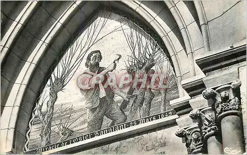 Cartes postales moderne Notre Dame de L'Osier (Isere) Miracle de l'Osier Sanglant Mosaique ornant le fronton de la basil