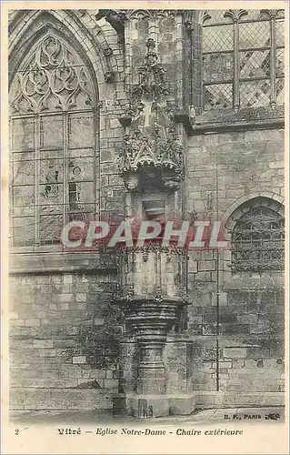 Cartes postales Vitre Eglise Notre Dame Chaire Exterieure