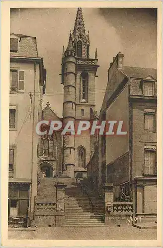 Ansichtskarte AK Morlaix (Finistere) Bretagne La Douce France L'Eglise Saint Melaine