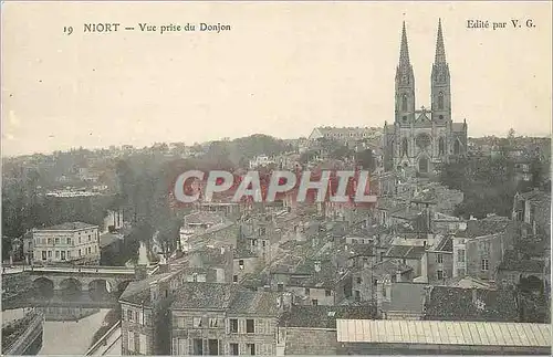 Ansichtskarte AK Niort Vue prise du Donjon