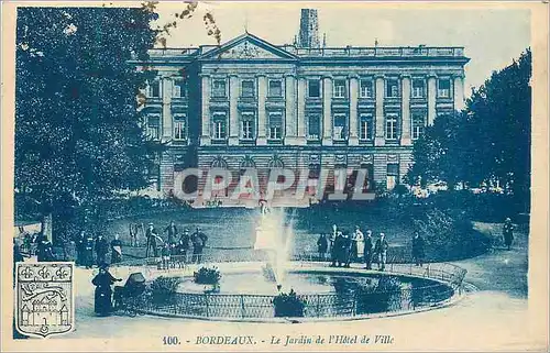 Cartes postales Bordeaux Le Jardin de l'Hotel de Ville