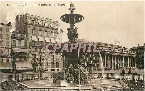 Cartes postales Bordeaux Fontaine et le Theatre