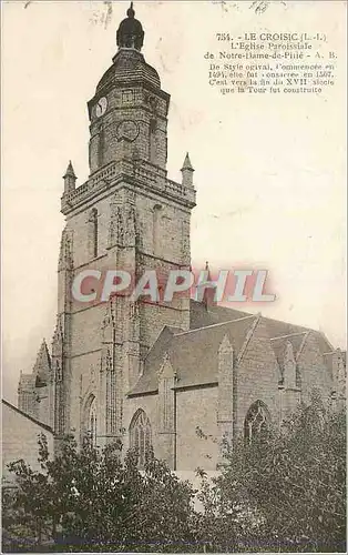Cartes postales Le Croisic (I et L) L'Eglise Paroissiale de Notre Dame de Pitie