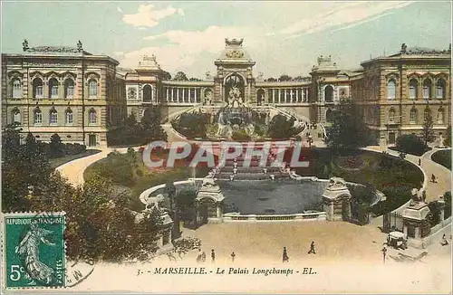 Ansichtskarte AK Marseille Le Palais Longchamps