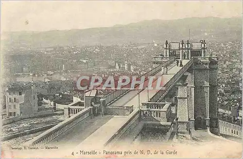 Ansichtskarte AK Marseille Panorama pris de N D de la Garde