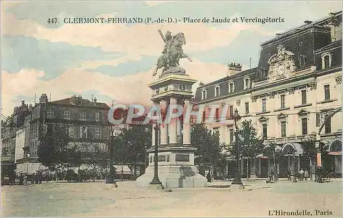 Cartes postales Clermont Ferrand (P de D) Place de Jaude et Vercingetorix Singe Vache Chevre Ane Donkey Marmotte